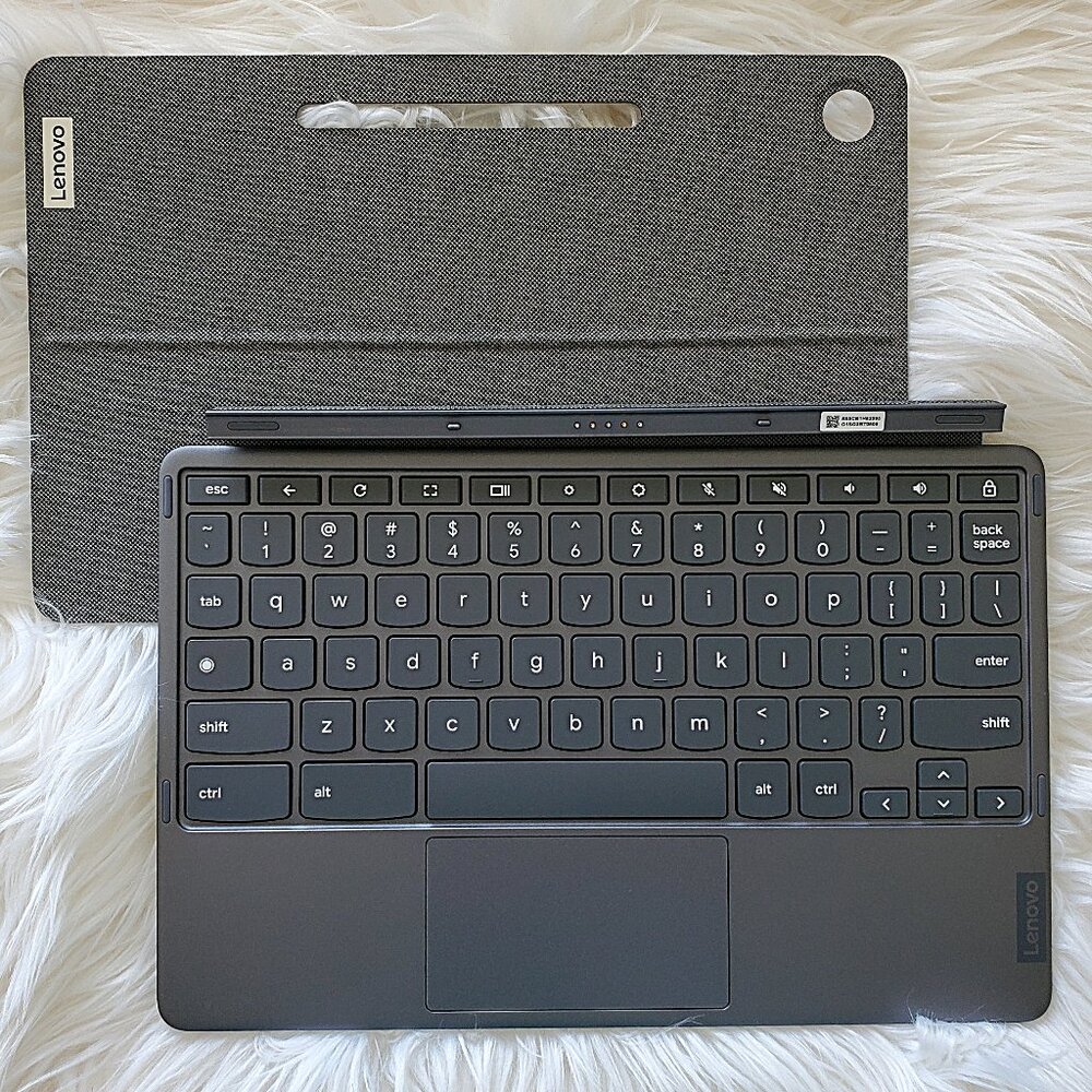 Lenovo Chromebook Duet 3 Gray Detachable Magnetic Keyboard/Back Case Cover Stand